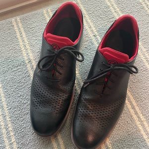 Cole Haan 2.ZERØGRAND Lined Laser Wingtip Oxford Black/Rio Red/Charcoal. Size 13